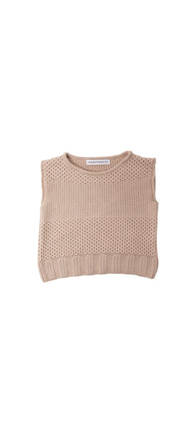 Smanicato in maglia rosa antico per neonata Bamboom 1209 PINK 
