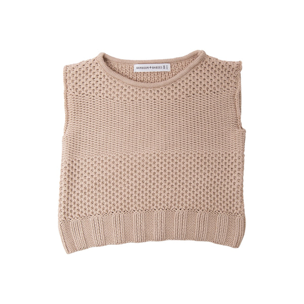 Smanicato in maglia rosa antico per neonata Bamboom 1209 PINK 