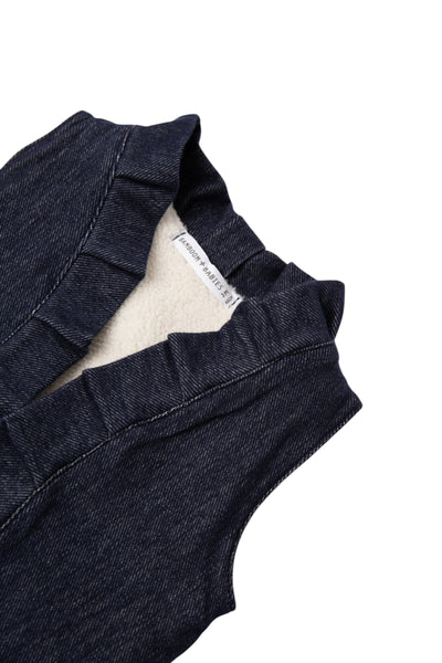 Gilet in denim blu con volant per neonata Bamboom 1210TE00083 JEANS BLU 