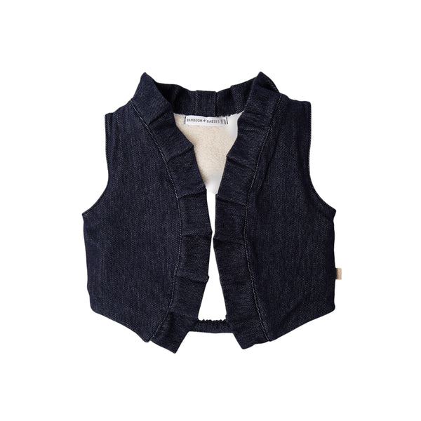 Gilet in denim blu con volant per neonata Bamboom 1210TE00083 JEANS BLU 