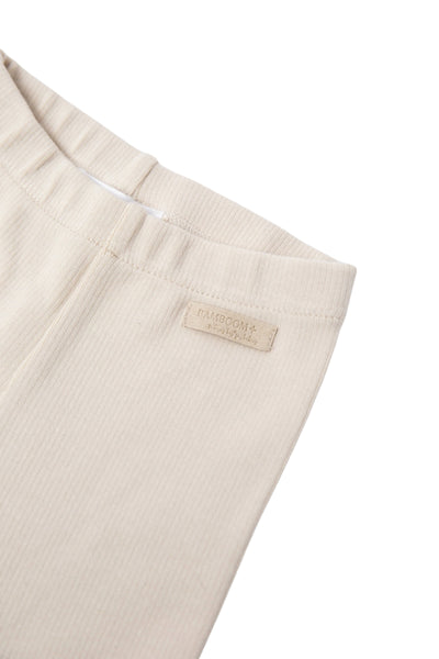 Leggings burro a costine per neonata Bamboom 1213TE00085 WARM WHITE 
