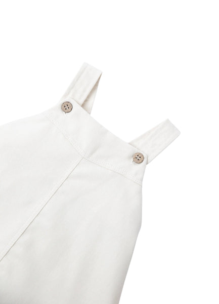 Salopette panna per neonata Bamboom 1215TE00086 WARM WHITE 