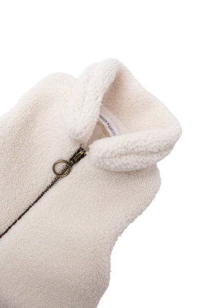 Gilet teddy panna per neonati Bamboom 1222TE00084 WARM WHITE 