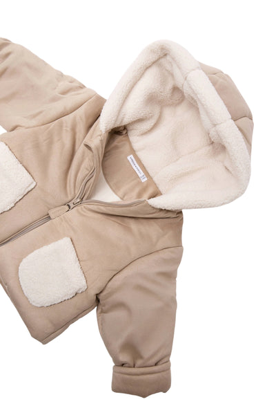 Giubbino sabbia con teddy interno per neonati Bamboom 1280 SAFARI 