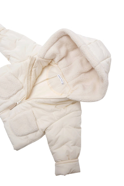 Giubbino panna con teddy interno per neonati Bamboom 1280 WARM WHITE 