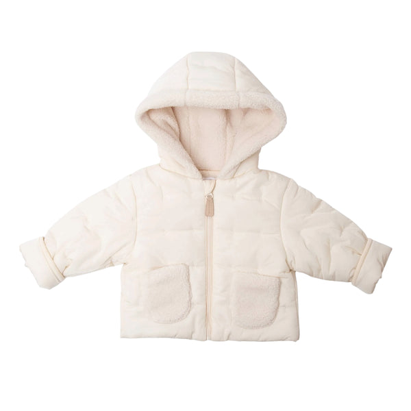 Giubbino panna con teddy interno per neonati Bamboom 1280 WARM WHITE 