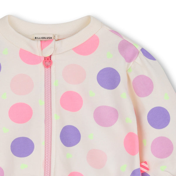 Felpa bianca con pois all over per neonata BILLIEBLUSH U22245 121 