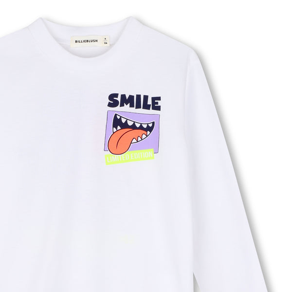 T-shirt bianca con stampe per bambino BILLIEBLUSH U22293 10P 