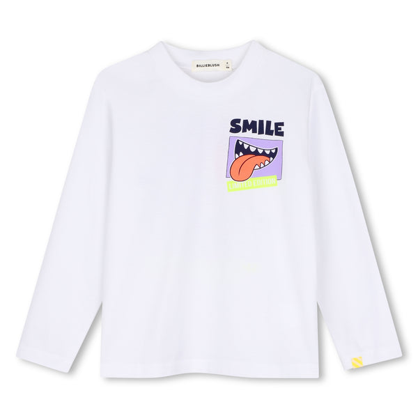 T-shirt bianca con stampe per bambino BILLIEBLUSH U22293 10P 