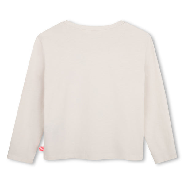T-shirt bianca con stampa di paillettes all over per bambina BILLIEBLUSH U22372 121 