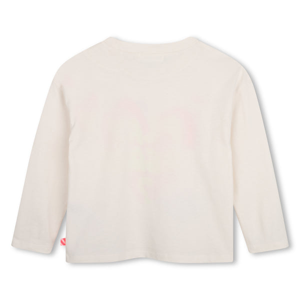 T-shirt bianca con stampa e paillettes all over per bambina BILLIEBLUSH U22379 121 