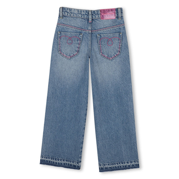 Jeans denim chiaro con brillantini per bambina BILLIEBLUSH U22408 Z18 
