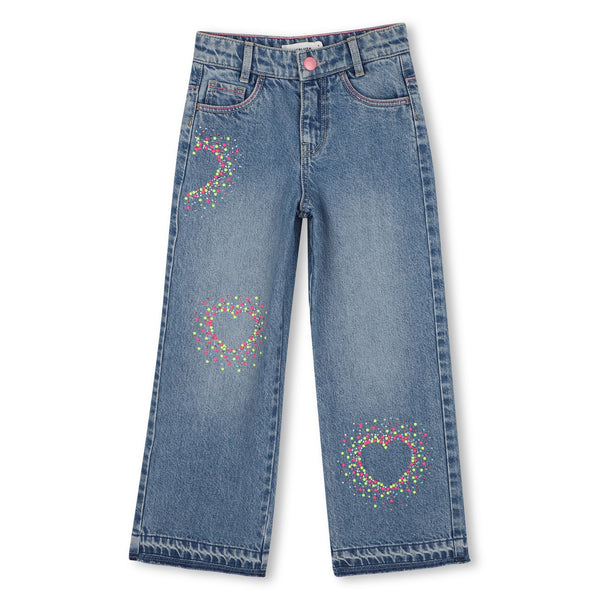 Jeans denim chiaro con brillantini per bambina BILLIEBLUSH U22408 Z18 