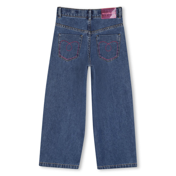 Jeans in denim blu con applicazioni per bambina BILLIEBLUSH U22410 Z22 