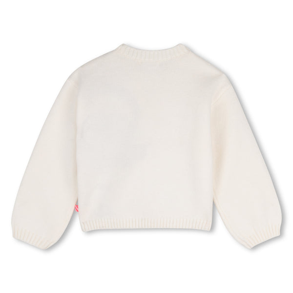 Maglia bianco panna con ricami per bambina BILLIEBLUSH U22471 121 