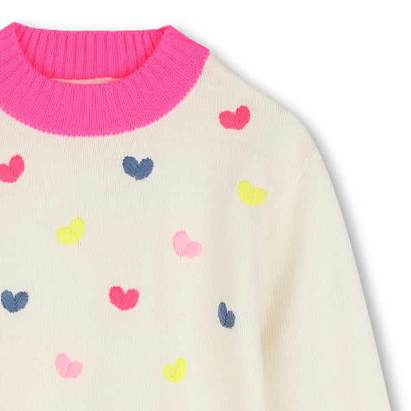 Maglia panna con ricami all over per bambina BILLIEBLUSH U22472 121 