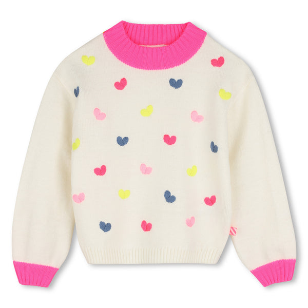 Maglia panna con ricami all over per bambina BILLIEBLUSH U22472 121 