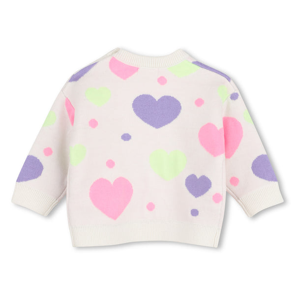 Completo maglia+ pantalone in maglia bianco ottico con ricami per neonata BILLIEBLUSH U22611 121 