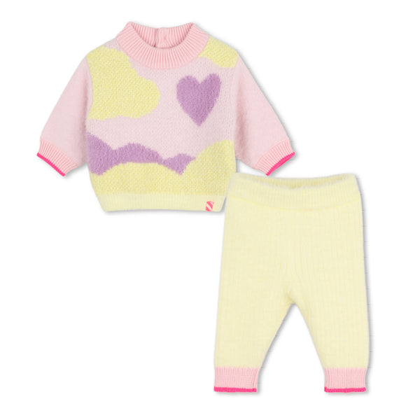 Completo maglia+leggings in eco pelliccia multi color per neonata BILLIEBLUSH U22619 S05 