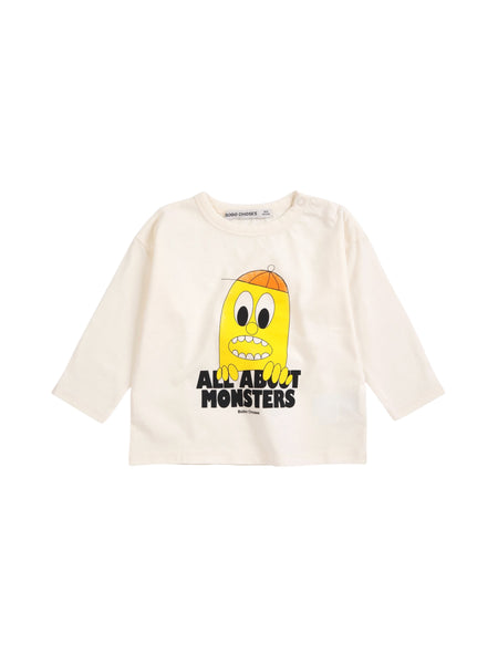 T-shirt burro con stampa per neonato Bobo Choses B226AB042 UNI 