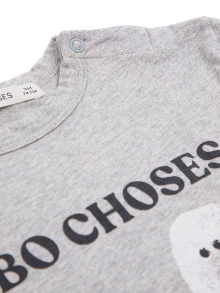 T-shirt grigia con logo per neonato Bobo Choses B226AB046 UNI 