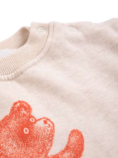 Felpa beige con logo per neonato Bobo Choses B226AB053 UNI 