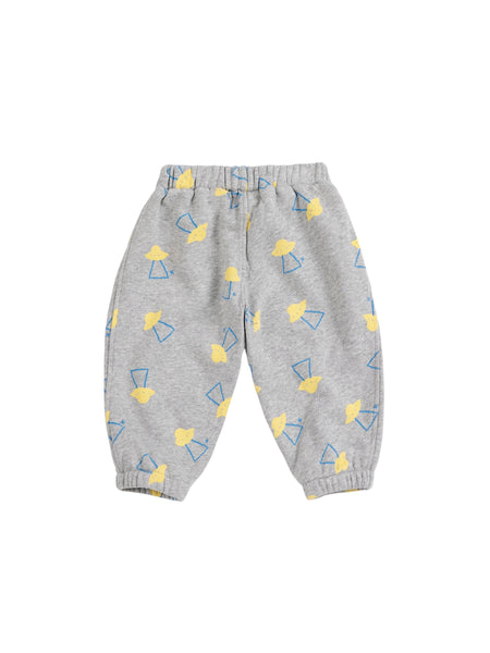 Pantalone in felpa grigio con stampa all over per neonato Bobo Choses B226AB069 UNI 