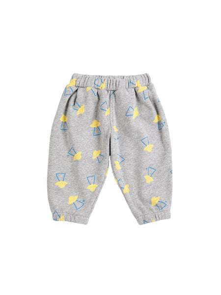 Pantalone in felpa grigio con stampa all over per neonato Bobo Choses B226AB069 UNI 