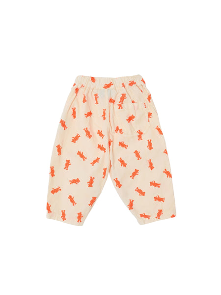 Pantalone panna con stampe arancioni per neonato BOBO CHOSES B226AB077 UNI 