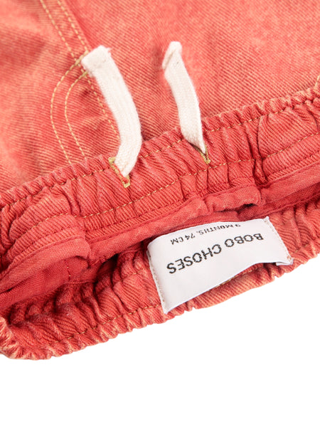 Jeans in denim rosso per neonato Bobo Choses B226AB079 UNI 