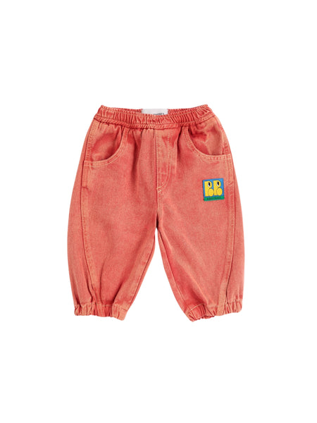Jeans in denim rosso per neonato Bobo Choses B226AB079 UNI 