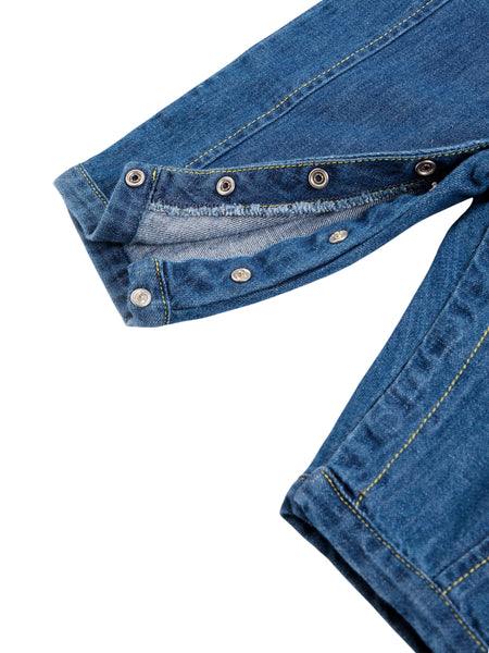 Salopette in denim blu per neonati Bobo Choses B226AB085 UNI 