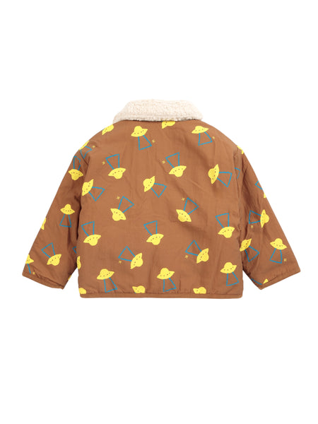 Giubbino reversibile con stampe all over cammello e teddy beige per neonato BOBO CHOSES B226AB094 UNI 