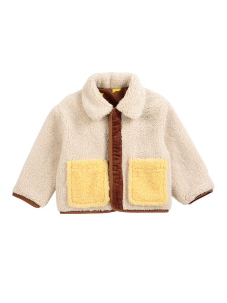 Giubbino reversibile con stampe all over cammello e teddy beige per neonato BOBO CHOSES B226AB094 UNI 