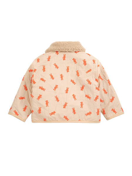 Giubbino reversibile con stampe all over teddy sabbia per neonati BOBO CHOSES B226AB095 UNI 