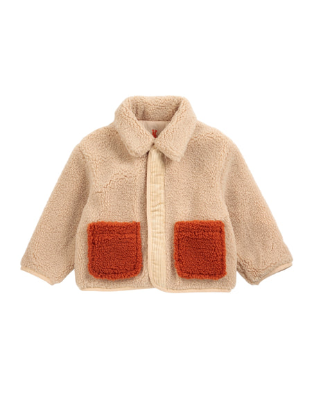 Giubbino reversibile con stampe all over teddy sabbia per neonati BOBO CHOSES B226AB095 UNI 