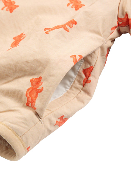 Giubbino reversibile con stampe all over teddy sabbia per neonati BOBO CHOSES B226AB095 UNI 