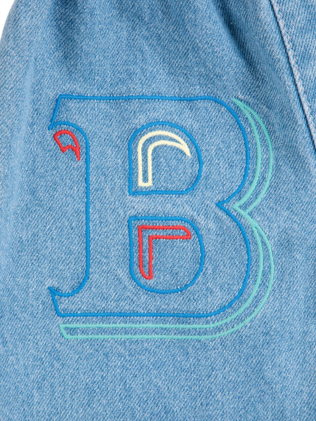 Jeans in denim blu con ricami per neonato Bobo Choses B226AB100 UNI 
