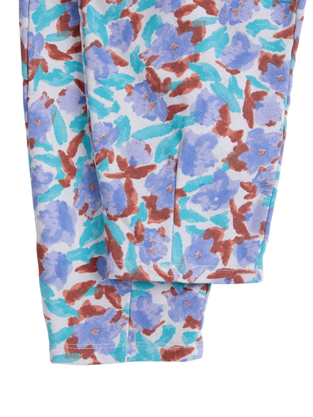 Pantalone in felpa lilla con stampa all over per neonata e bambina Bobo Choses B226AC062 UNI 
