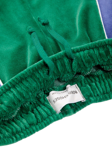 Pantalone effetto velluto verde bosco e melanzana per neonati e bambini BOBO CHOSES B226AC065 UNI 