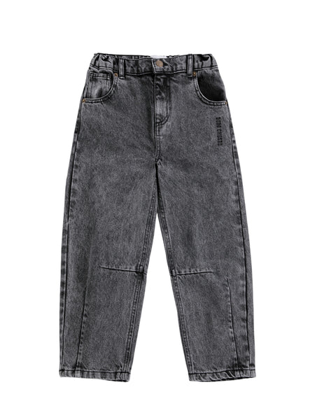 Jeans in denim grigio scuro con logo per neonato e bambino Bobo Choses B226AC074 UNI 