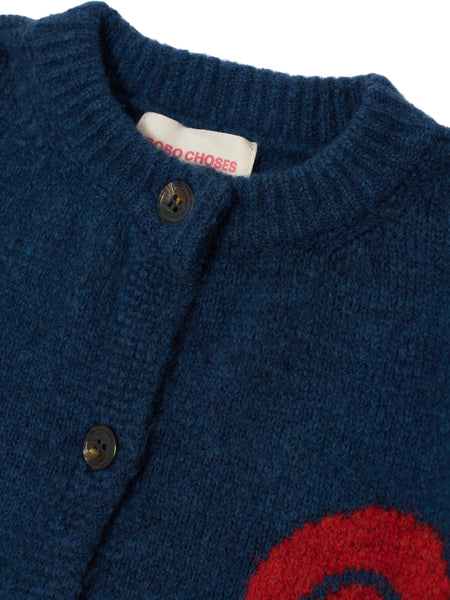 Cardigan blu notte per neonata e bambina BOBO CHOSES B226AC091 UNI 