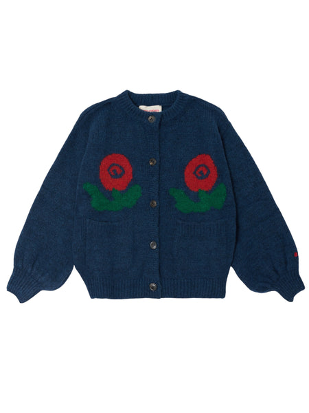 Cardigan blu notte per neonata e bambina BOBO CHOSES B226AC091 UNI 
