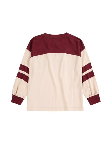 T-shirt bordeaux e panna per neonato e bambino Bobo Choses B226AC112 UNI 