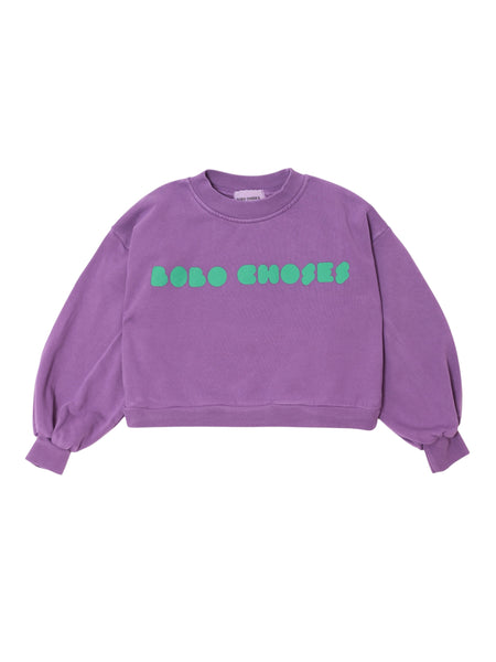Felpa viola con logo per neonata e bambina Bobo Choses B226AC113 UNI 