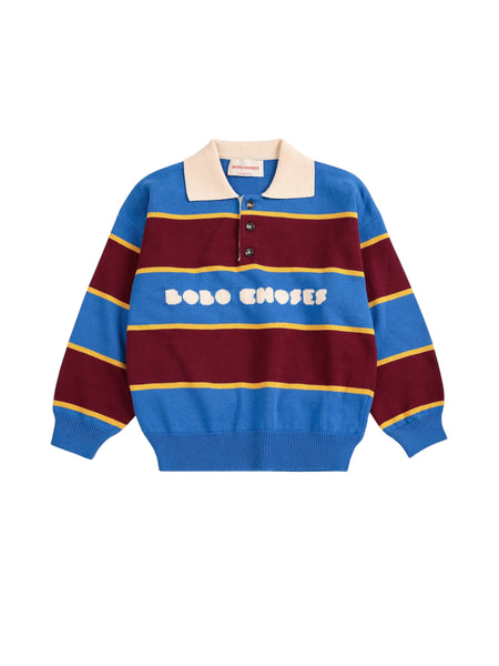 Maglia a righe multicolor con logo per neonato e bambino Bobo Choses B226AC116 UNI 