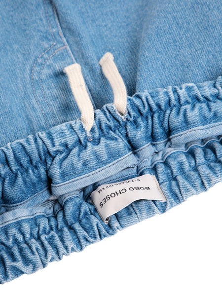 Jeans in denim blu con ricami per neonato e bambino Bobo Choses B226AC120 UNI 