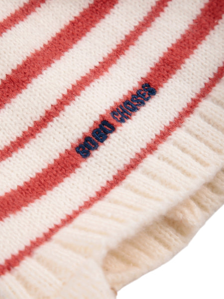 Cappello a righe bianco e rosso per bambini BOBO CHOSES B226AH038 UNI 