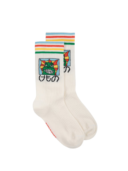 Calzino panna con logo per neonato e bambino Bobo Choses B226AI006 UNI 
