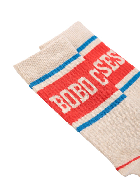 Calzino beige con logo per neonato e bambino Bobo Choses B226AI011 UNI 